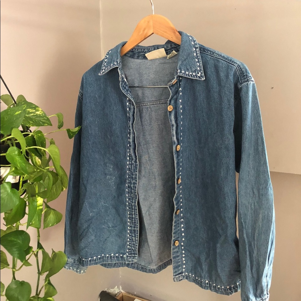 Embroidered Jean Shirt